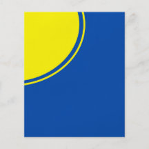 Círculo amarelo e azul brilhante da modificação modelo de panfleto