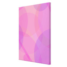 Círculos cor-de-rosa impressão de canvas esticadas