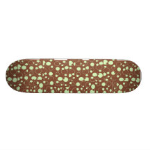 círculos marrons e verdes skate boards