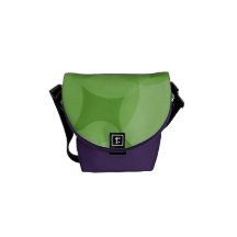 Círculos verdes da modificação bolsas mensageiro