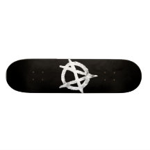 "circunde" um símbolo da anarquia skateboard