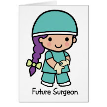 Cirurgião futuro - menina cartoes