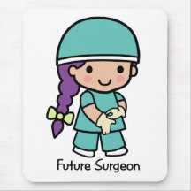 Cirurgião futuro - menina mouse pads