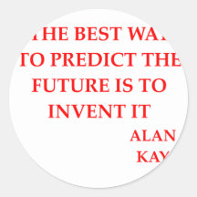 citações de Alan Kay Adesivo Redondo