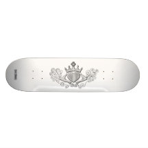 Claddagh (prata) skate personalizado