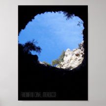 Clarabóia na caverna de Friouato, Marrocos Impressão