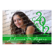 Classe do verde 2012 da foto convite personalizado