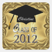 Classe dos selos 2012 da graduação do ouro adesivos