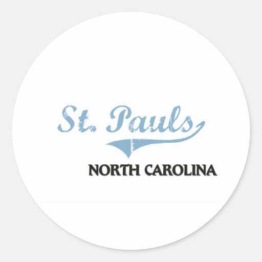 Clássico da cidade do St. Pauls North Carolina Adesivo