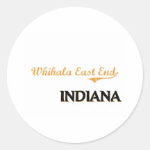 Clássico de Indiana do extremo Oriental de Whihala Adesivos Em Formato Redondos