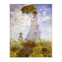 Claude Monet - mulher com o parasol Cartão Postal
