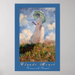 Claude Monet: Mulher com parasol Impressão