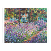 Claude Monet - o jardim do artista em Givern Cartao Postal