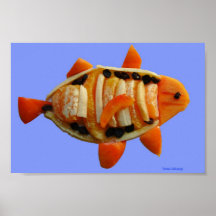 Clownfish da arte da comida poster