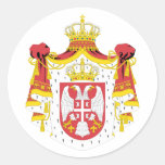COA de Serbia Adesivos Em Formato Redondos