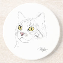 Coaster do desenho do gato porta-copos