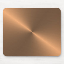cobre escovado circular mousepad