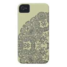 Cobrir abstratos do iphone do teste padrão do laço capa de iPhone 4 Case-Mate