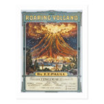 Cobrir do cancioneiro do vintage do vulcão rujir cartões postais