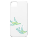 Cobrir verde de IPhone dos pássaros do amor Capas De iPhone 5 Case-Mate