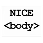 código agradável do HTML do corpo Cartoes Postais