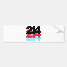 Código de área 214 adesivos