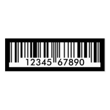 código de barras cartão de visita