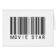 Código de barras da estrela de cinema cartão