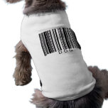 Código de barras do cão camisas para caes