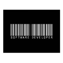 Código de barras do programador de software cartao postal