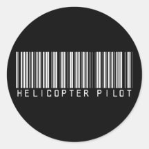 Código de barras piloto do helicóptero adesivos