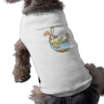 coelhinho da Páscoa que lounging no ovo roupas para animais de estimação