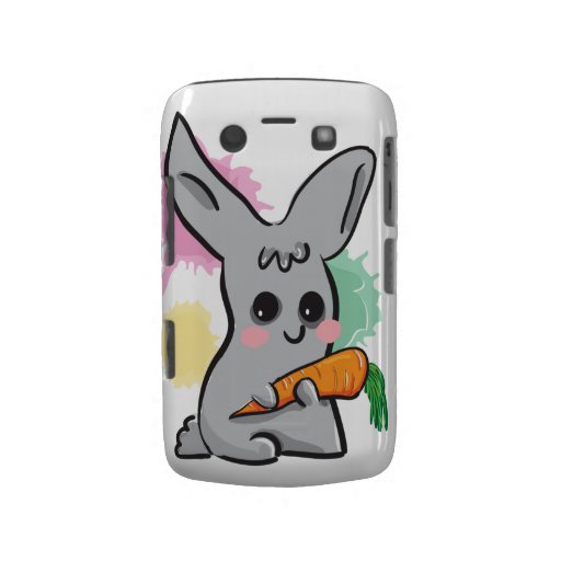 Coelho cinzento do Vegan com a caixa corajosa de B Capa Blackberry