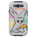 Coelho do Vegan com a caixa da galáxia de Samsung 