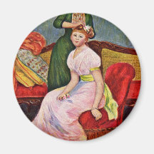Coiffure do La por Pierre-Auguste Renoir Ima De Geladeira
