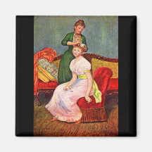 Coiffure do La por Pierre Renoir Imãs De Geladeira