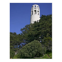 Coit Towe no monte do telégrafo Cartao Postal