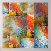 Colagem da arte abstracta poster