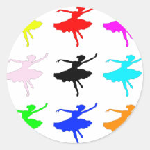 Colagem Dancer1 Adesivos Redondos