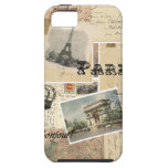 Colagem francesa do cartão iPhone 5 capa
