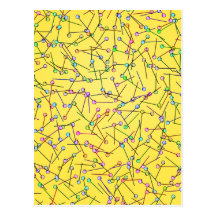 Colagem Sewing dos pinos Cartoes Postais