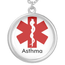 Colar alerta médica da identificação - asma