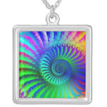 Colar - azul psicadélico Terquoise do Fractal