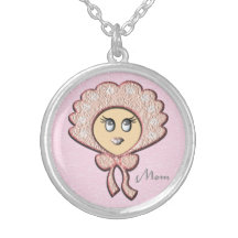 Colar cor-de-rosa pateta do design das mães do beb