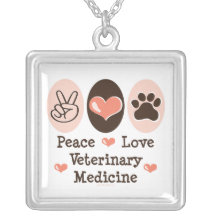 Colar da medicina veterinária do amor da paz