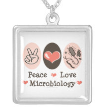 Colar da microbiologia do amor da paz
