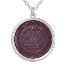 Colar divina de Sri Yantra4 da cor