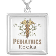 Colar do Caduceus do pediatra da rocha da pediatri