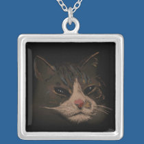 Colar do desenho do gato de Brown colares