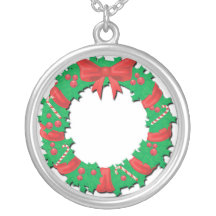 Colar do pendente da grinalda do Natal
